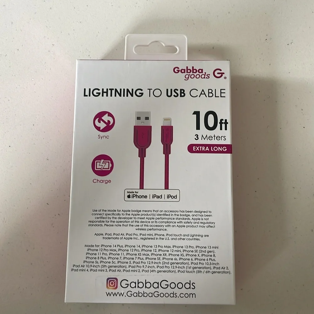 Gabba Goods Lightning to USB Cable